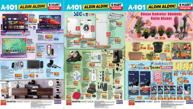6 Mart Perşembe A101 Aktüel Kataloğu: Eviniz için Alınacak Fırsatlar