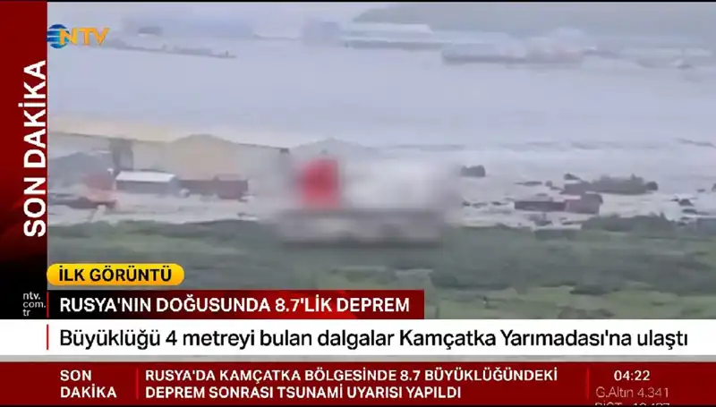 Kamçatka Kıyılarında İlk Tsunami Dalgaları Uyarı Verdi