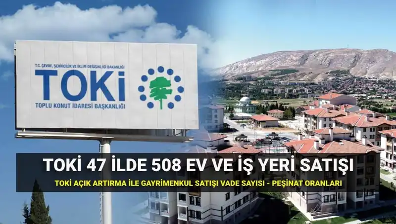 TOKİ 508 Ev ve İş Yeri Satışı: 47 İlde Açık Artırma Detayları
